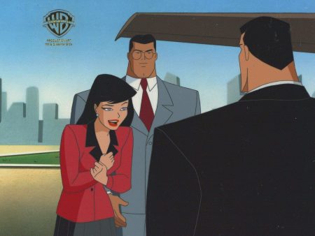 Superman the Animated Series Original Production Cel: Lois Lane, Clark Kent, and Bruce Wayne Cheap