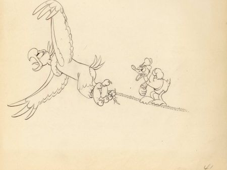 Alpine Climbers Original Production Drawing: Donald Duck and Eagle For Cheap