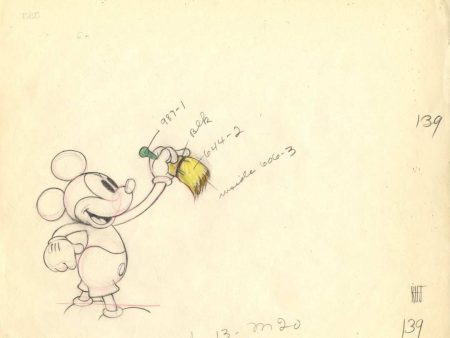 Society Dog Show Original Production Drawing: Mickey with Brush Online