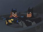 The New Batman Adventures Original Production Cel on Original Background: Batman and Batgirl For Sale