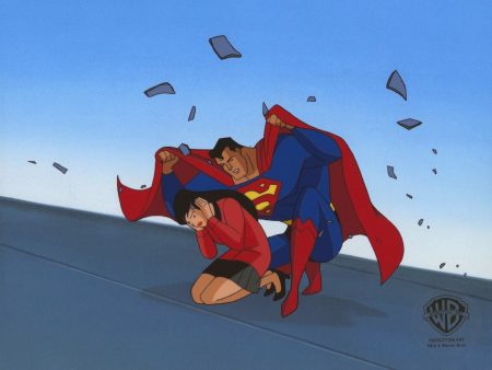 Superman the Animated Series Original Production Cel: Superman and Lois Lane Online Hot Sale