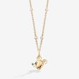 Mickey Mouse 1 4 CTTW Diamonds-by-the-yard Necklace with Mickey Silhouette, 14K Yellow Gold Supply