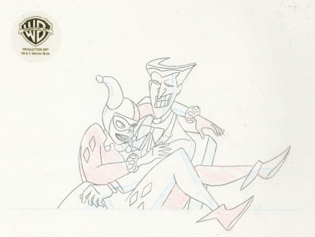 The New Batman Adventures Original Production Drawing:  Joker and Harley Quinn For Discount