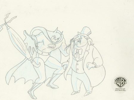 Batman The Animated Series Original Production Drawing: Batman and Penguin Supply