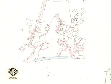 Animaniacs Original Production Drawing: Yakko, Wakko, and Dot Online Hot Sale