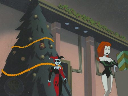 The New Batman Adventures Original Production Cel on Original Background: Harley Quinn and Poison Ivy on Sale