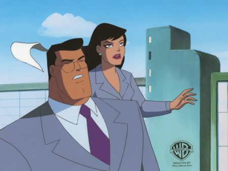 Superman the Animated Series Original Production Cel: Clark Kent and Lois Lane For Cheap