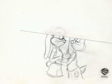 Space Jam Original Production Drawing: Lola and Bugs Bunny Cheap