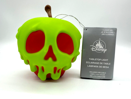 Disney Parks Halloween Snow White Poisoned Apple Tabletop Lamp Light Poison 2024 Online now