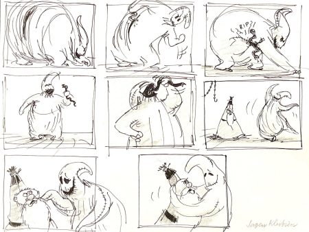 The Nightmare Before Christmas, Original Storyboard: Santa and Oogie Boogie on Sale