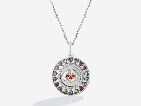 Mickey Multi-color Gemstone Necklace with 1 6 CT.TW. Diamonds Online Hot Sale