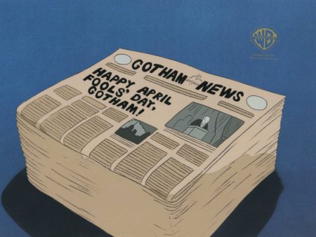 Batman the Animated Series Original Production Cel: Gotham News For Sale