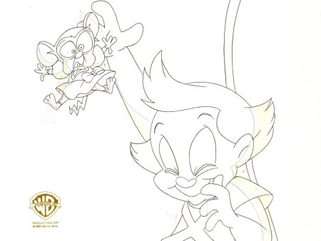 Animaniacs Original Production Drawing: Brain and Mindy Cheap