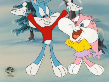 Tiny Toons Original Production Cel:   Buster Bunny and Babs Bunny Online now