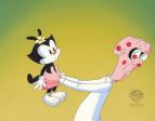 Animaniacs Original Production Cel: Dot and Dr. Scratchansniff Fashion