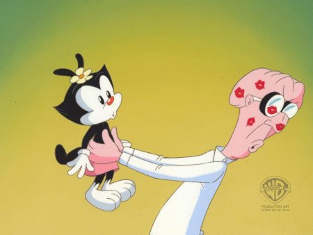 Animaniacs Original Production Cel: Dot and Dr. Scratchansniff Fashion