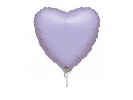 Pastel Lilac Heart Foil Balloon 9in For Sale