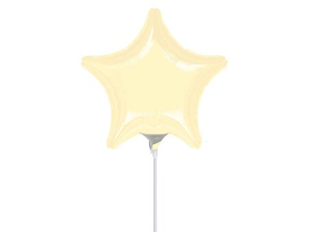 Metallic Ivory Star Foil Balloon 9in Sale