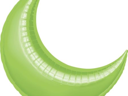 Lime Crescent Super Shape Balloon  35in Online Hot Sale