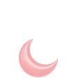 Pastel Pink Crescent Mini Shape Balloon 17in Online Hot Sale