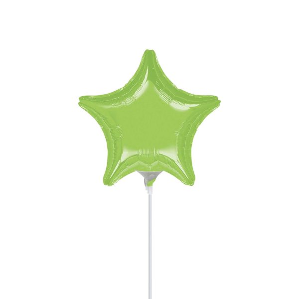 Lime Green Star Foil Balloon 9in Sale