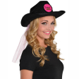 Sassy Bride Cowboy Hat With Veil For Discount