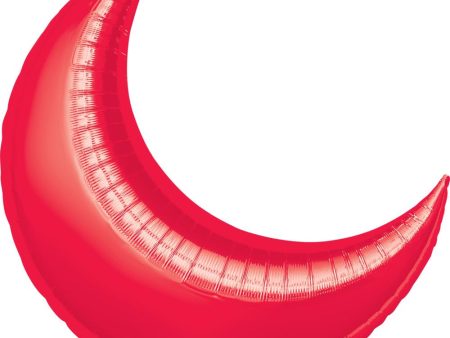 Red Crescent Super Shape Balloon 35in Hot on Sale