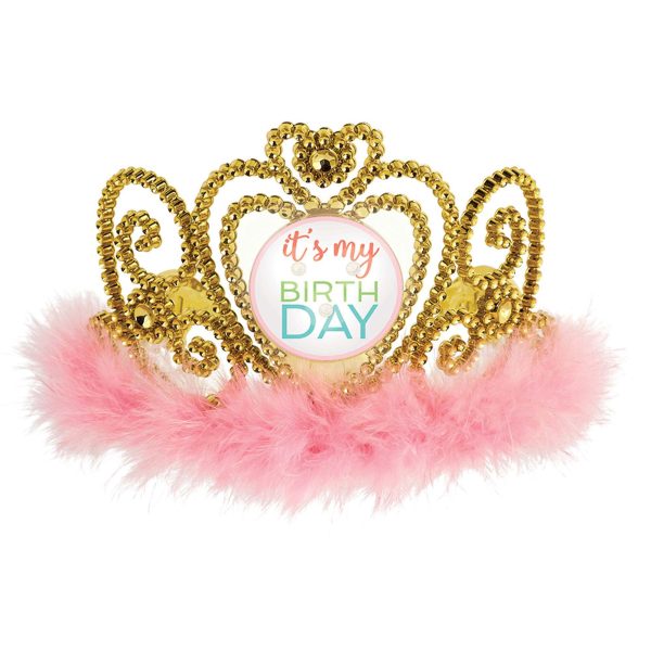 Confetti Fun Light Up Tiara With Marabou 10cm Online