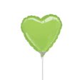 Lime Green Heart Mini Shape Foil Balloon 9in Supply