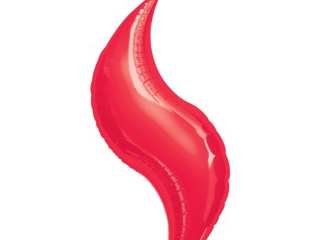 Red Curve Super Shape Balloon 36in Online Sale